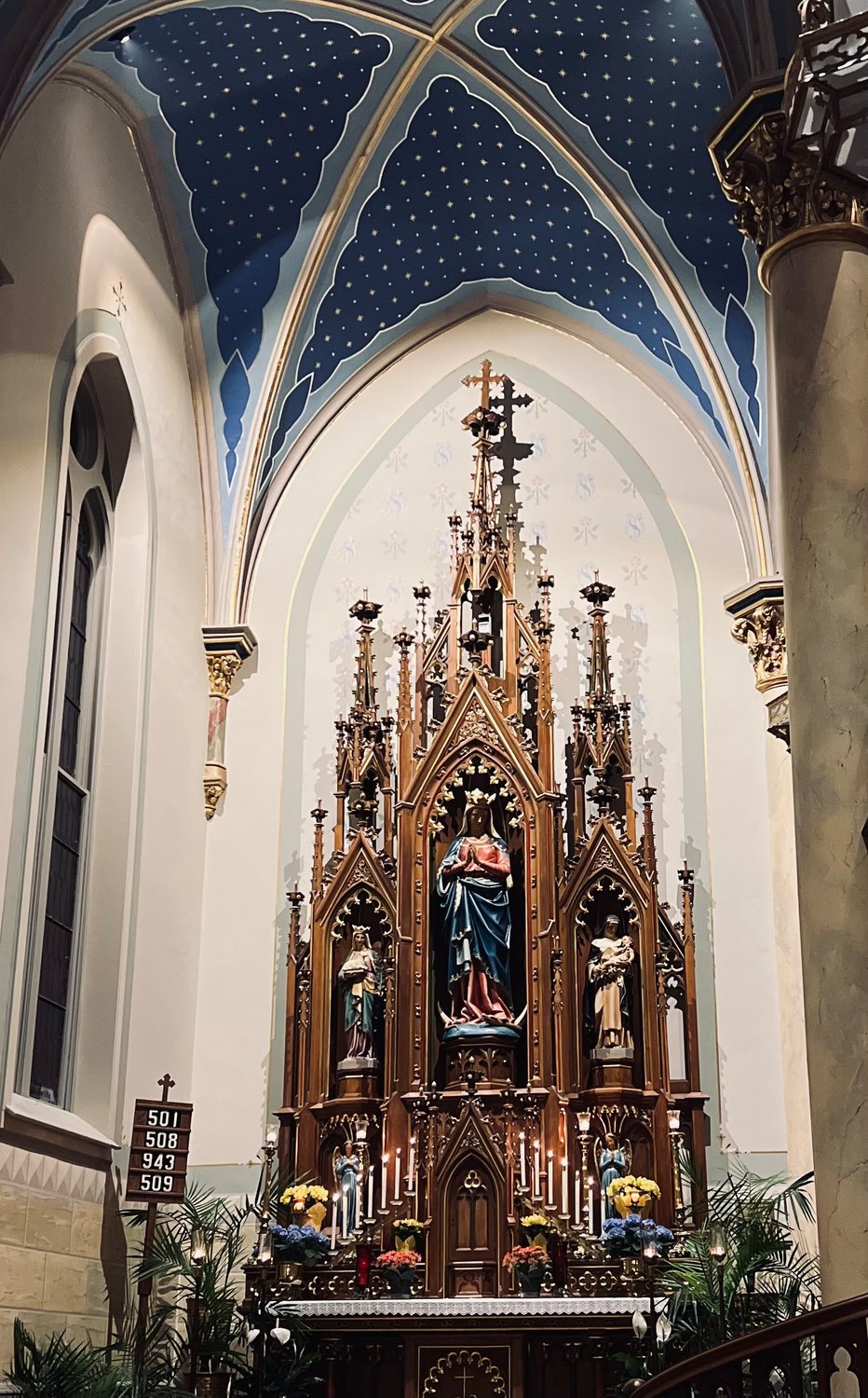 The altar of repose in St. Peter Church in Jefferson City.